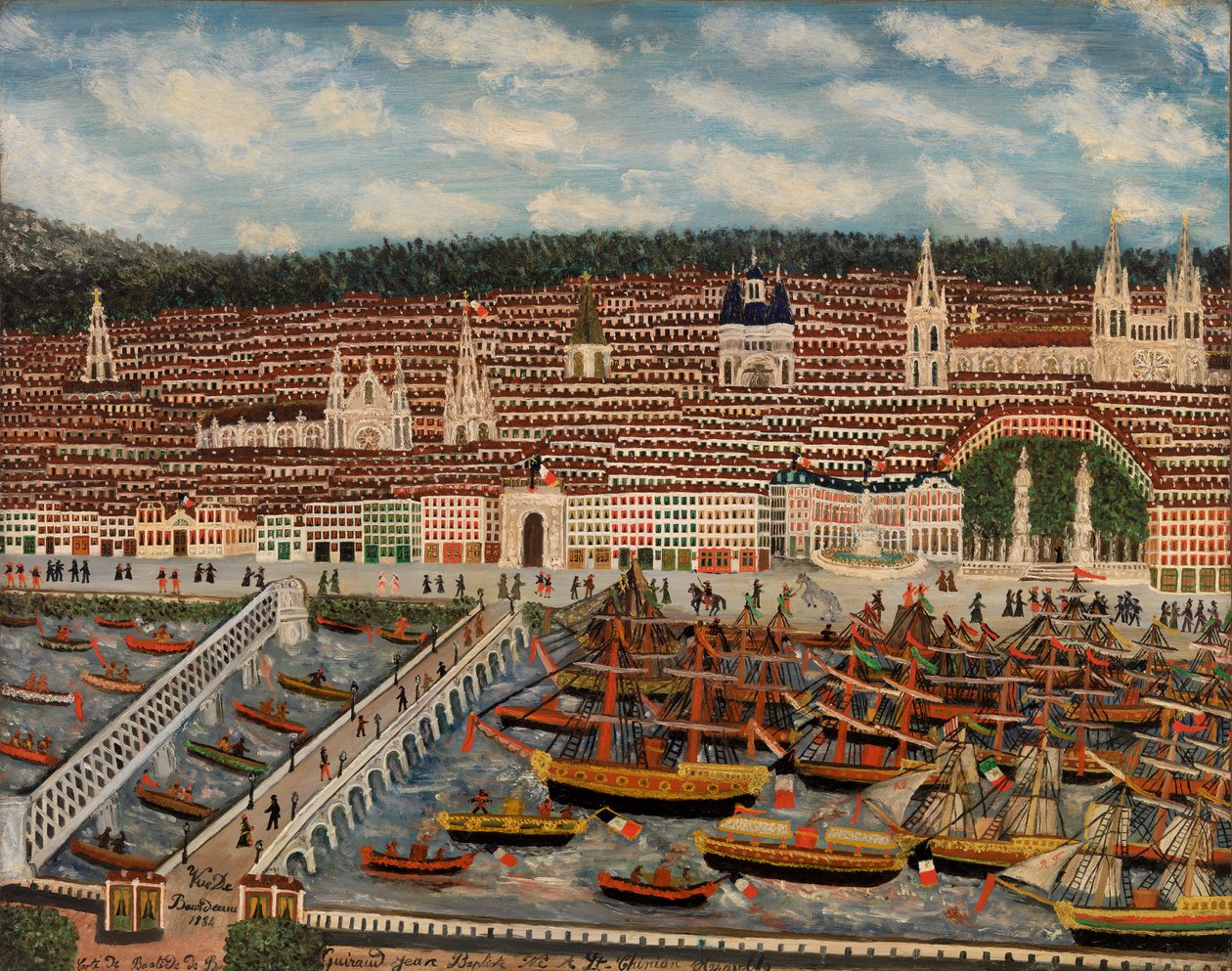 Udsigt over Bordeaux, 1884 af Jean Baptiste Guiraud