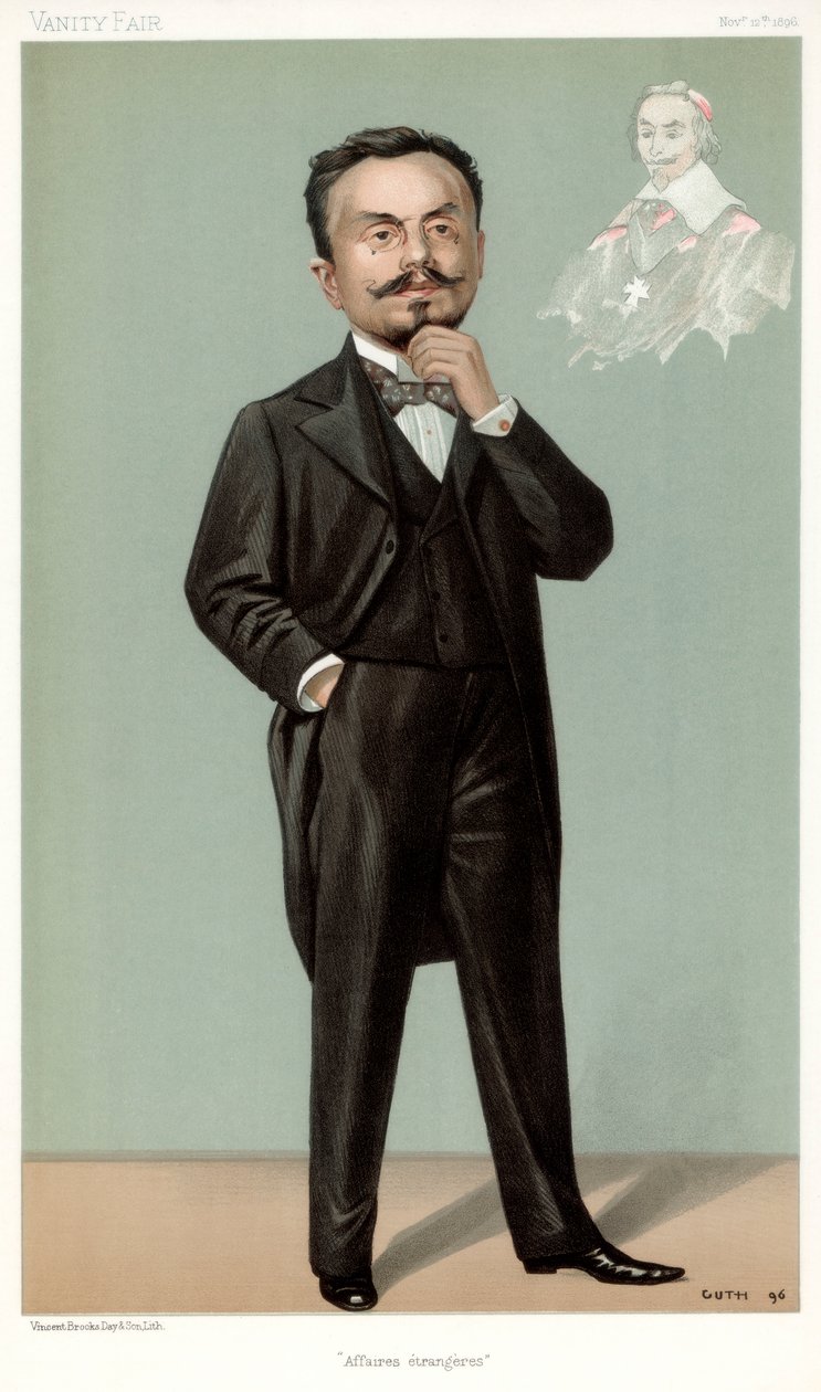 Udenrigsanliggender, Gabriel Hanotaux, fransk statsmand, 1896 af Jean Baptiste Guth