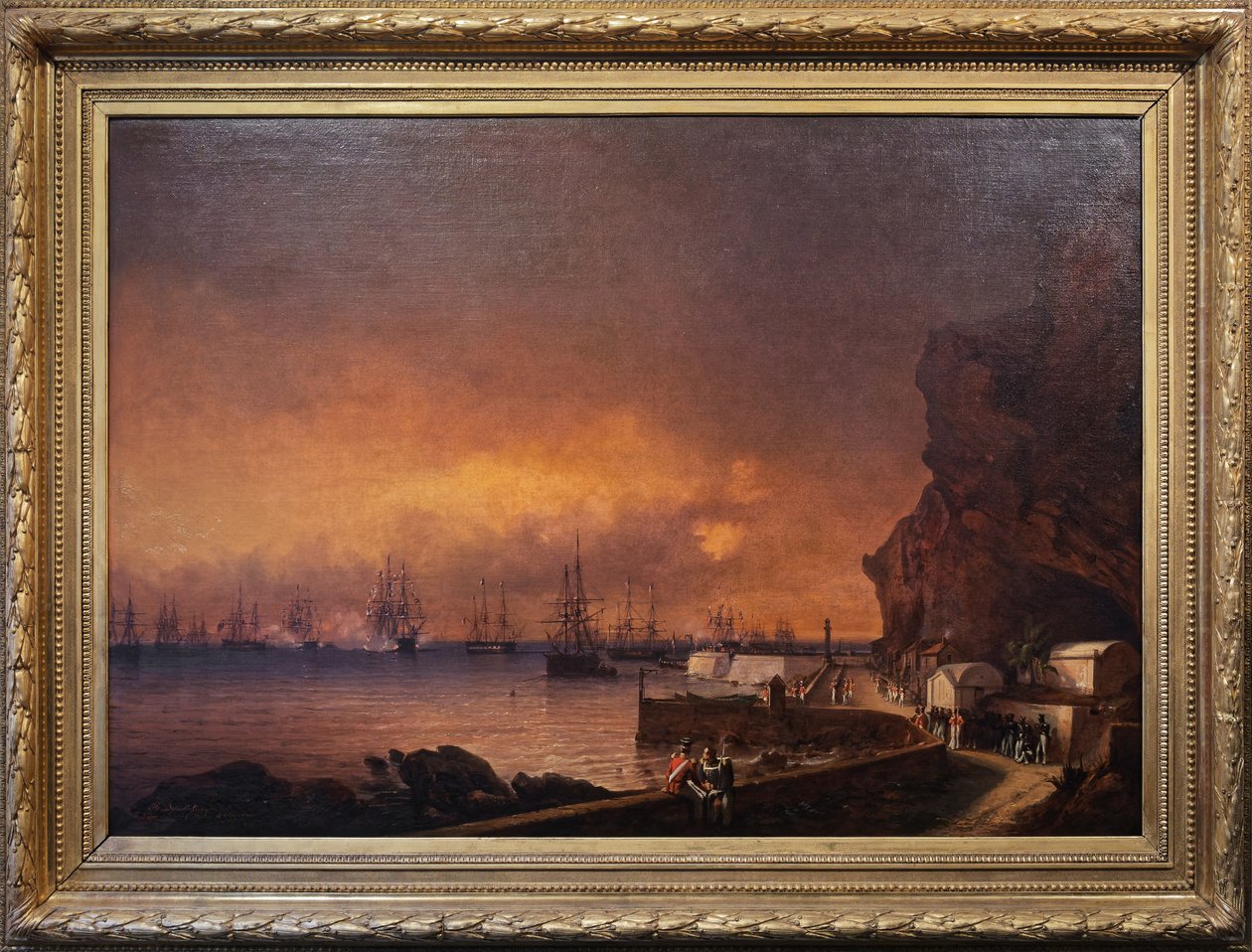 Den franske eskadron ved Sainte Helene af Jean Baptiste Henri Durand Brager