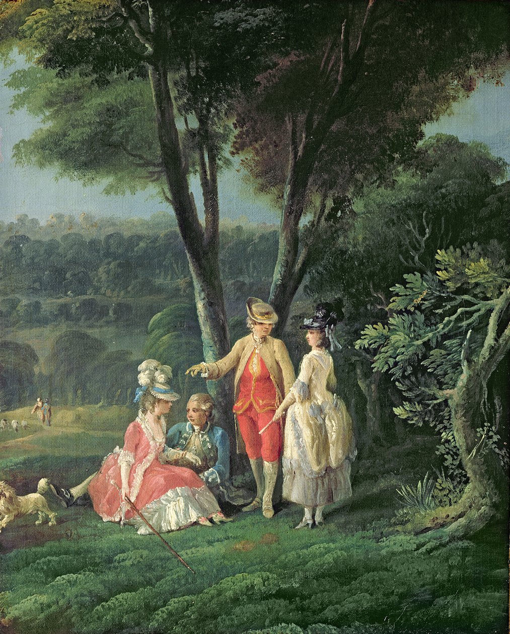 En gåtur i parken af Jean Baptiste Hilair