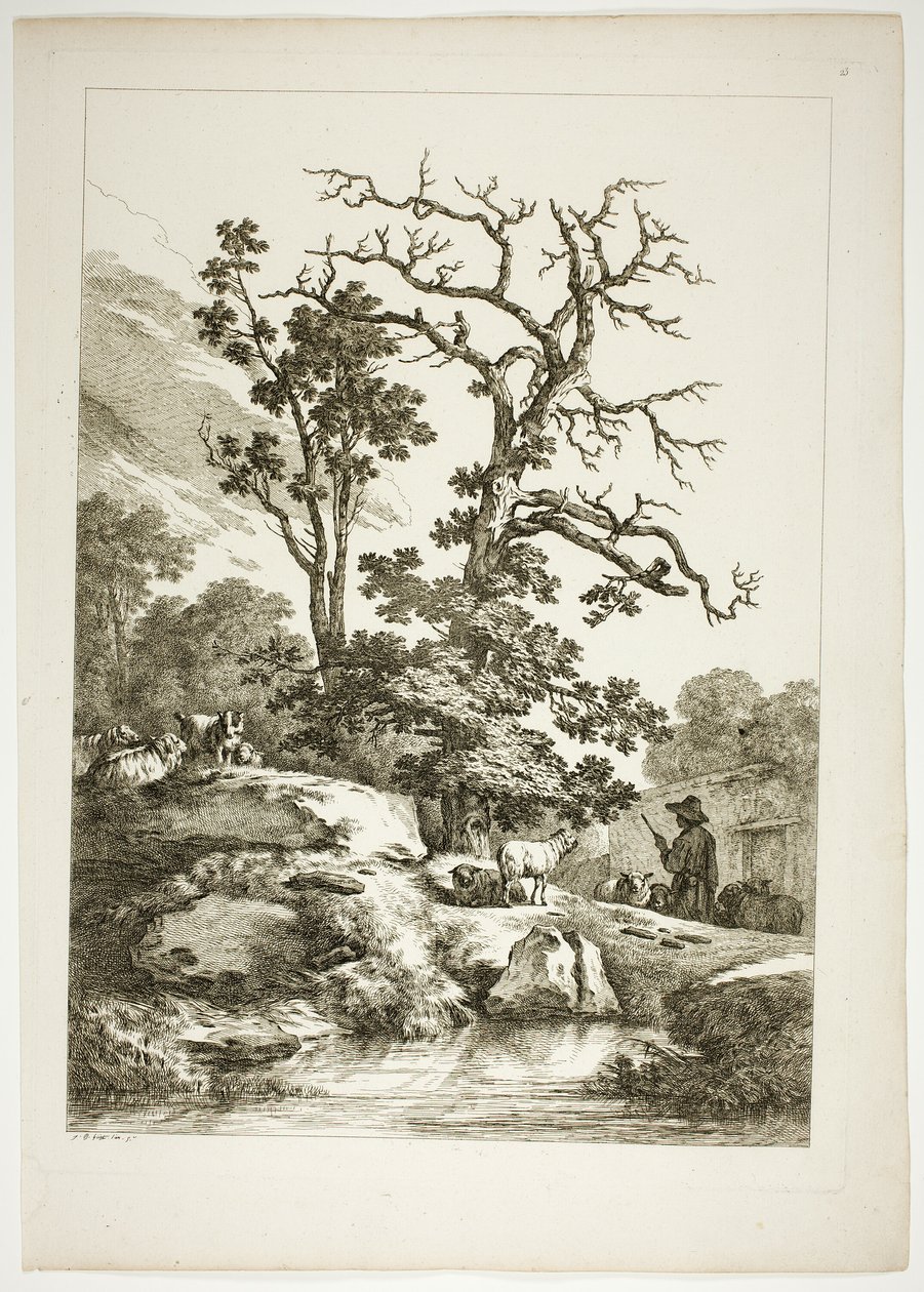 Plade 23 af 38 fra Oeuvres de J. B. Huet af Jean Baptiste Huet