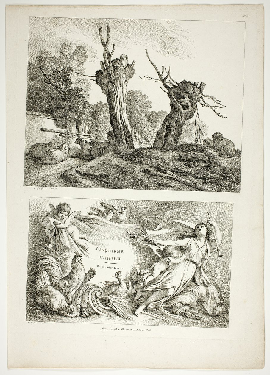 Plade 25 af 38 fra Oeuvres de J. B. Huet af Jean Baptiste Huet