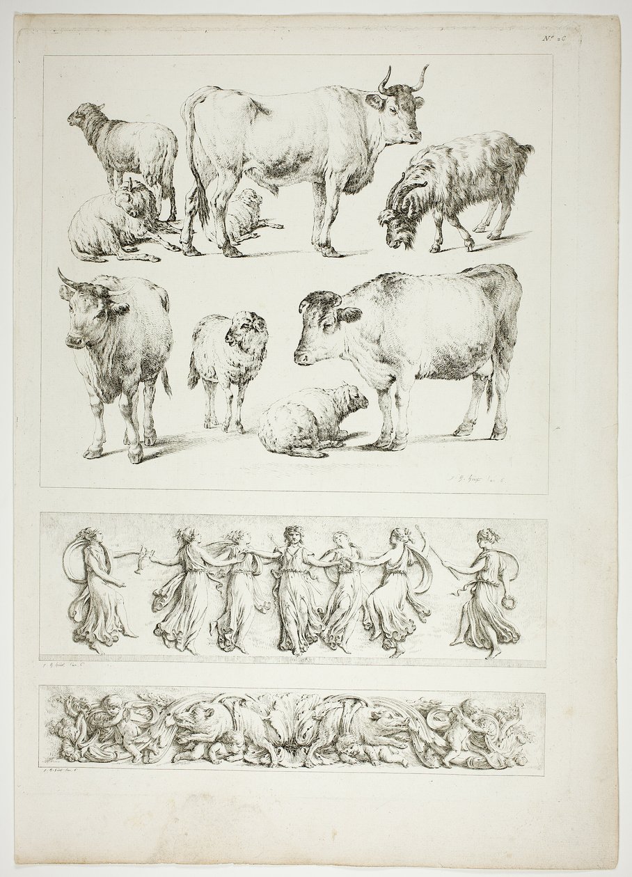 Plade 26 af 38 fra Oeuvres de J. B. Huet af Jean Baptiste Huet