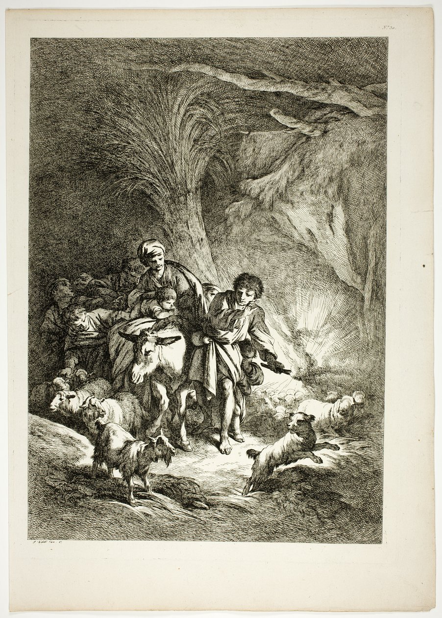 Plade 30 af 38 fra Oeuvres de J. B. Huet af Jean Baptiste Huet