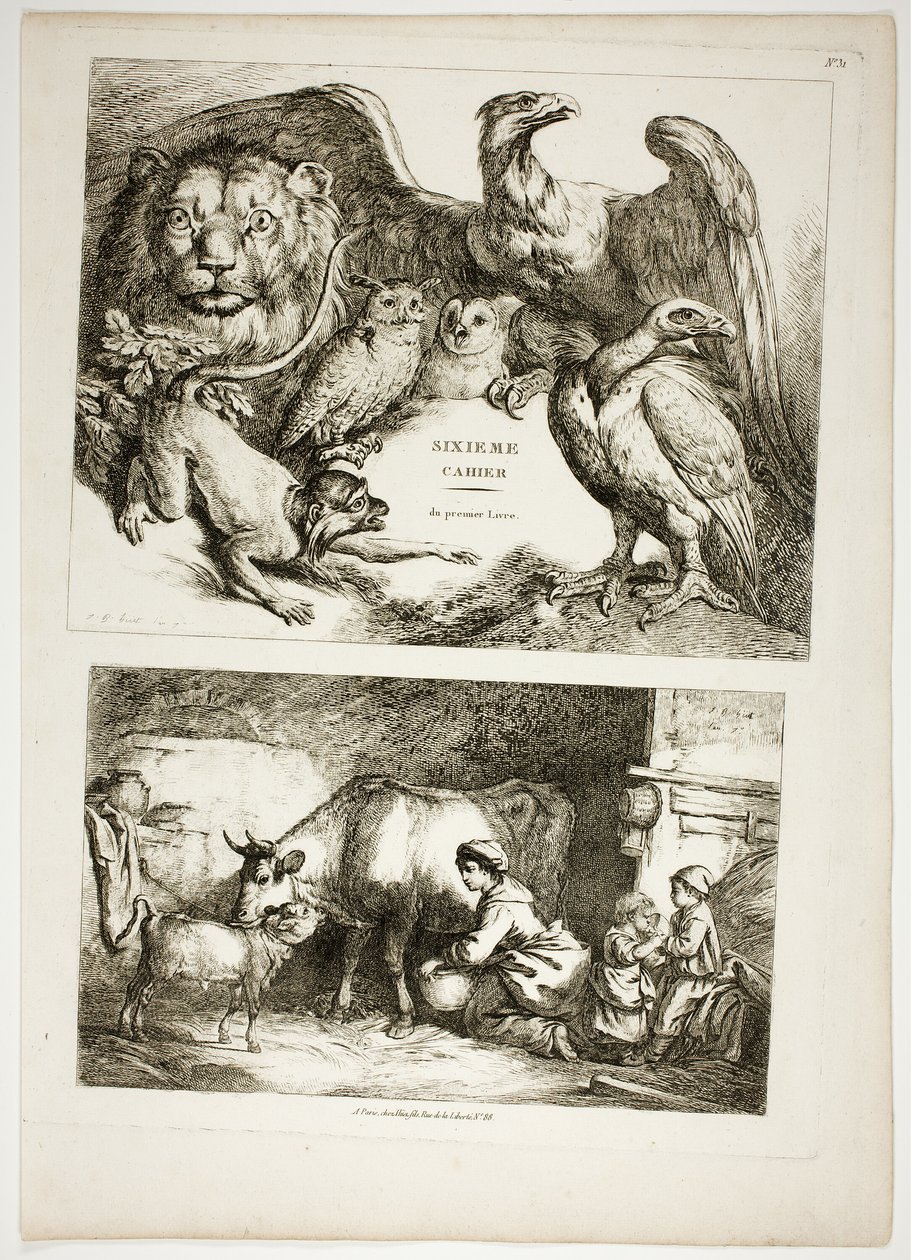 Plade 31 af 38 fra Oeuvres de J. B. Huet af Jean Baptiste Huet