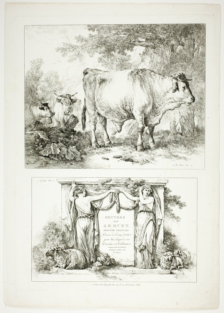 Tallerken 1 af 38 fra Oeuvres de J. B. Huet af Jean Baptiste Huet