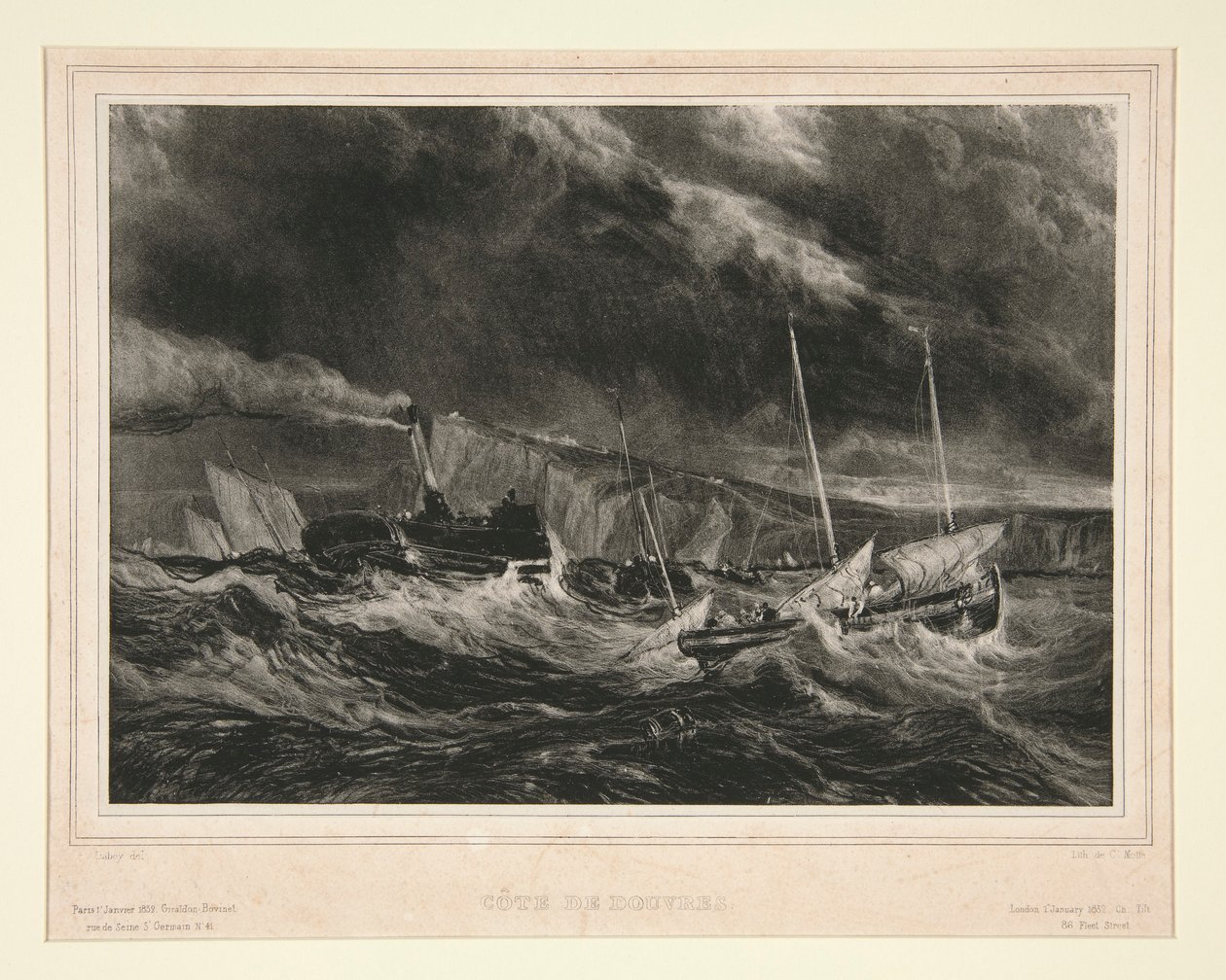 Dover kyst af Jean Baptiste Isabey