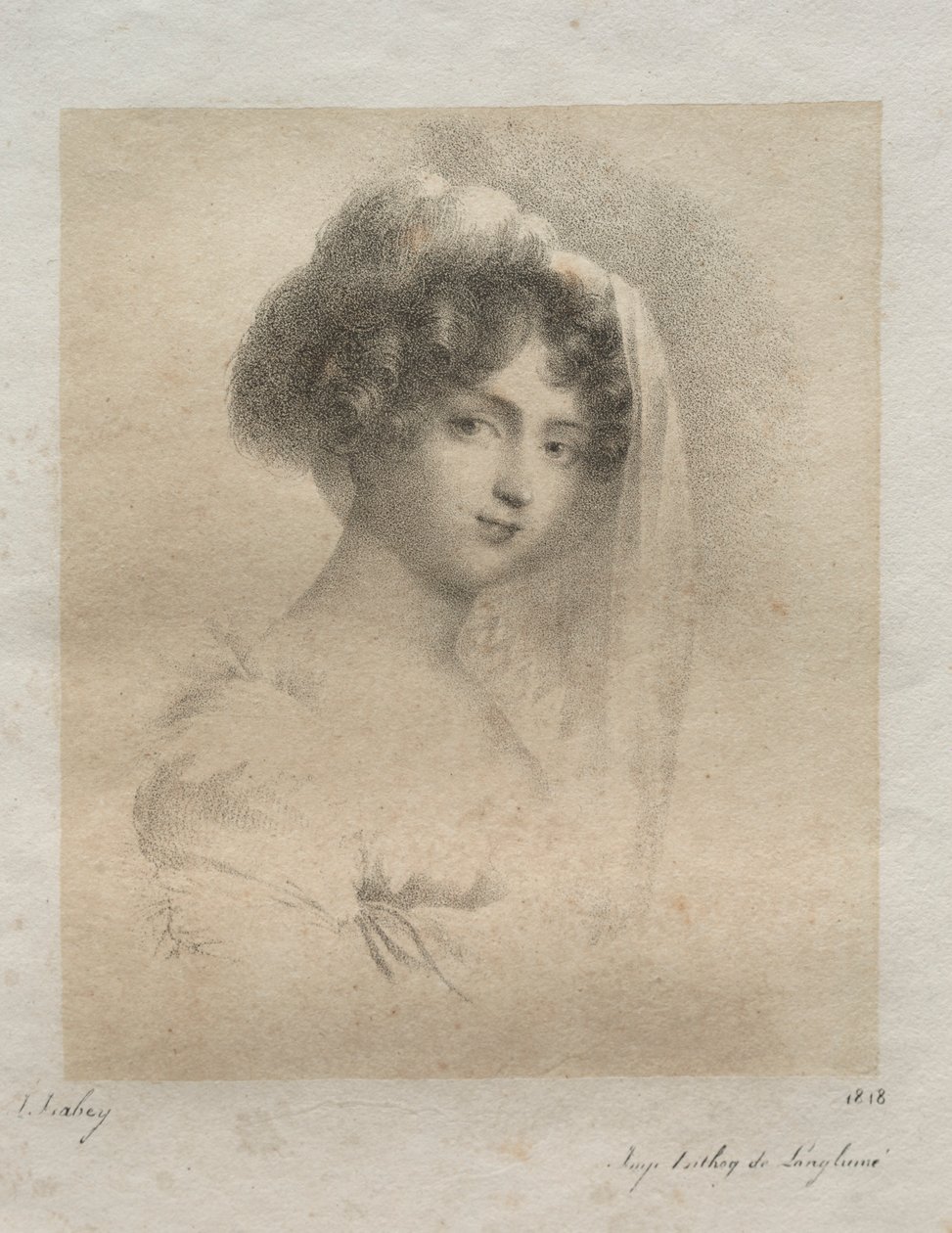 Fru Horace Vernet, 1818. af Jean Baptiste Isabey