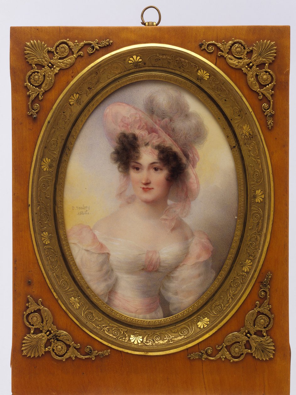 Fru Rufus Prime Augusta Temple Palmer, 1807-1840, 1828. af Jean Baptiste Isabey