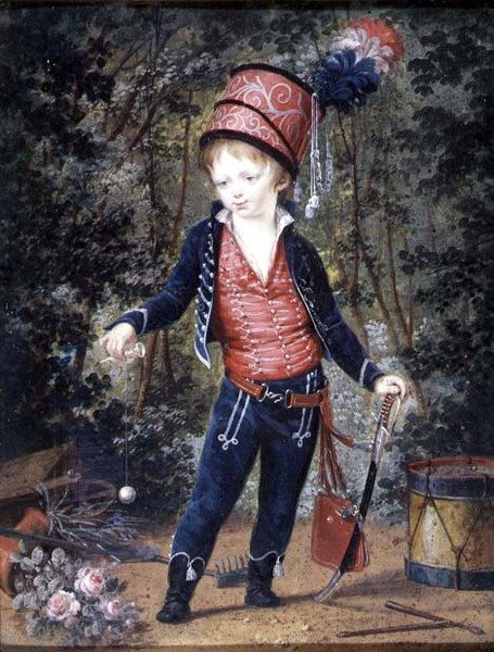 Napoleon Francois Joseph Charles Bonaparte, hertug af Reichstadt (1811-32) søn af kejser Napoleon I, ca. 1814 (wc på elfenben) af Jean Baptiste Isabey