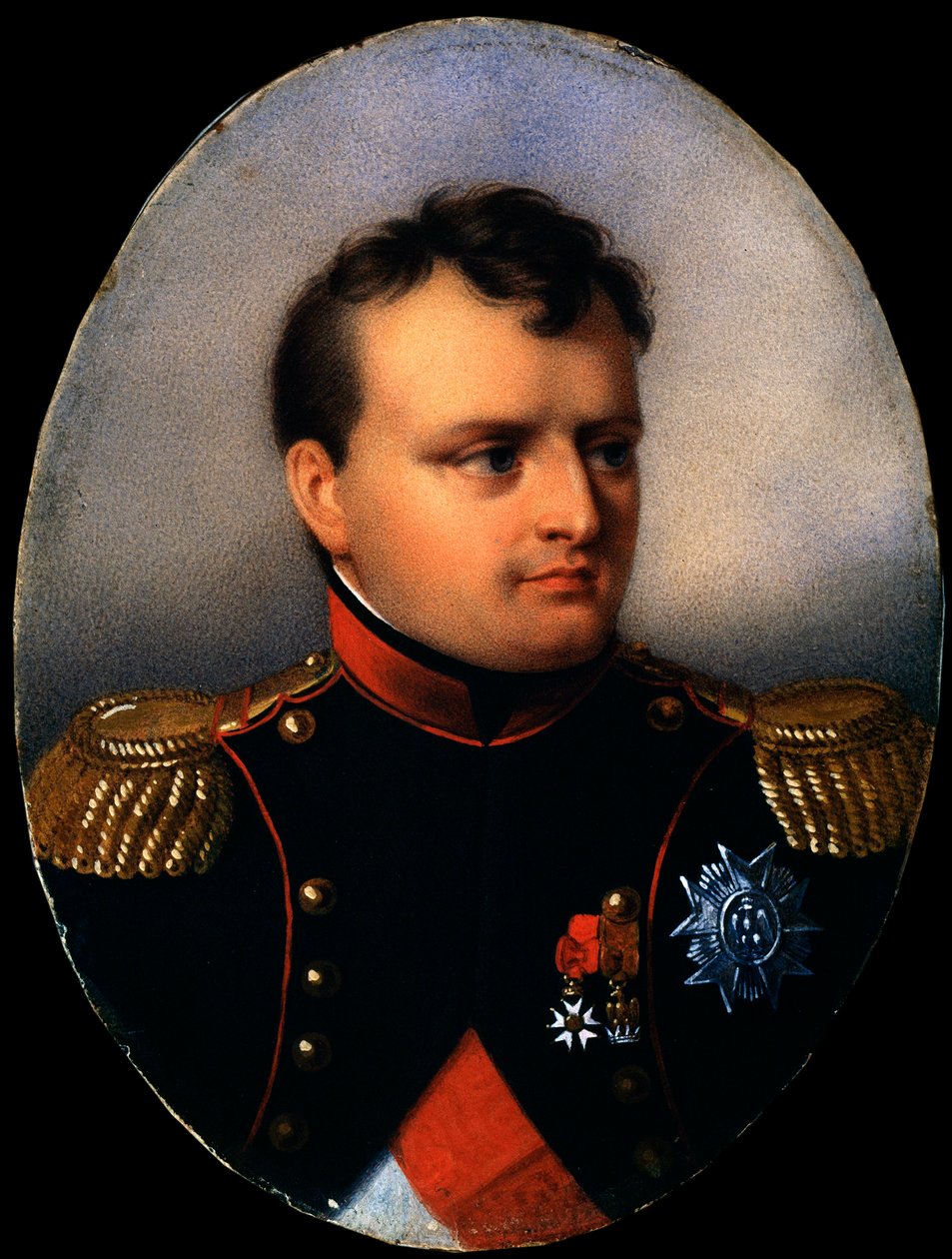 Portræt af kejser Napoléon I Bonaparte 1769-1821, begyndelsen af det 19. århundrede. af Jean Baptiste Isabey