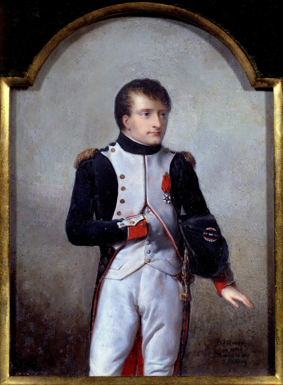Portræt af Napoleon Bonaparte (1769-1821) første konsul i 1802 Maleri af Jean Baptiste Isabey (1767-1855) 1841, olie på elfenben af Jean Baptiste Isabey