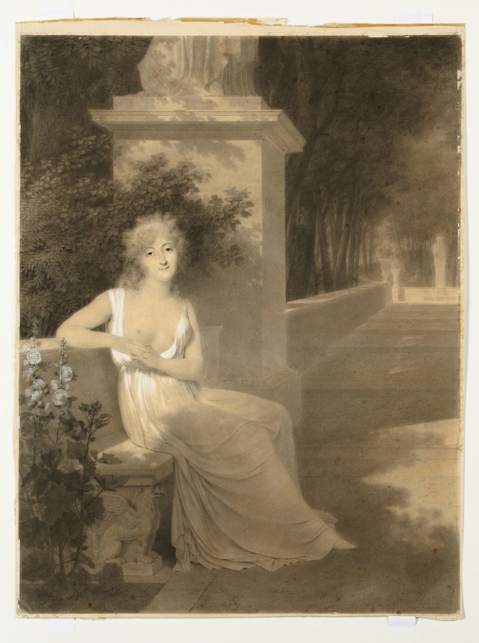 Portræt af Thérésa Tallien som en poesimuse af Jean Baptiste Isabey