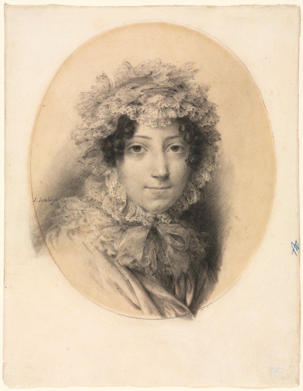 Portræt af en dame, 1767-1855. af Jean Baptiste Isabey