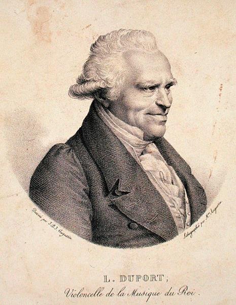 Jean-Louis Duport (1749-1819) graveret af Madame Augustin (litografi) af Jean Baptiste Jacques (after) Augustin
