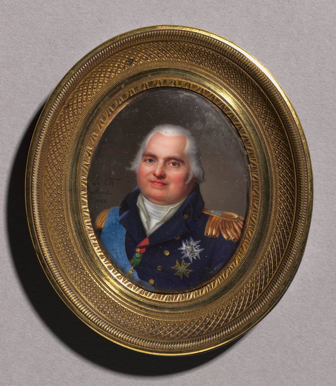 Portræt af Ludvig XVIII, 1822. af Jean Baptiste Jacques Augustin