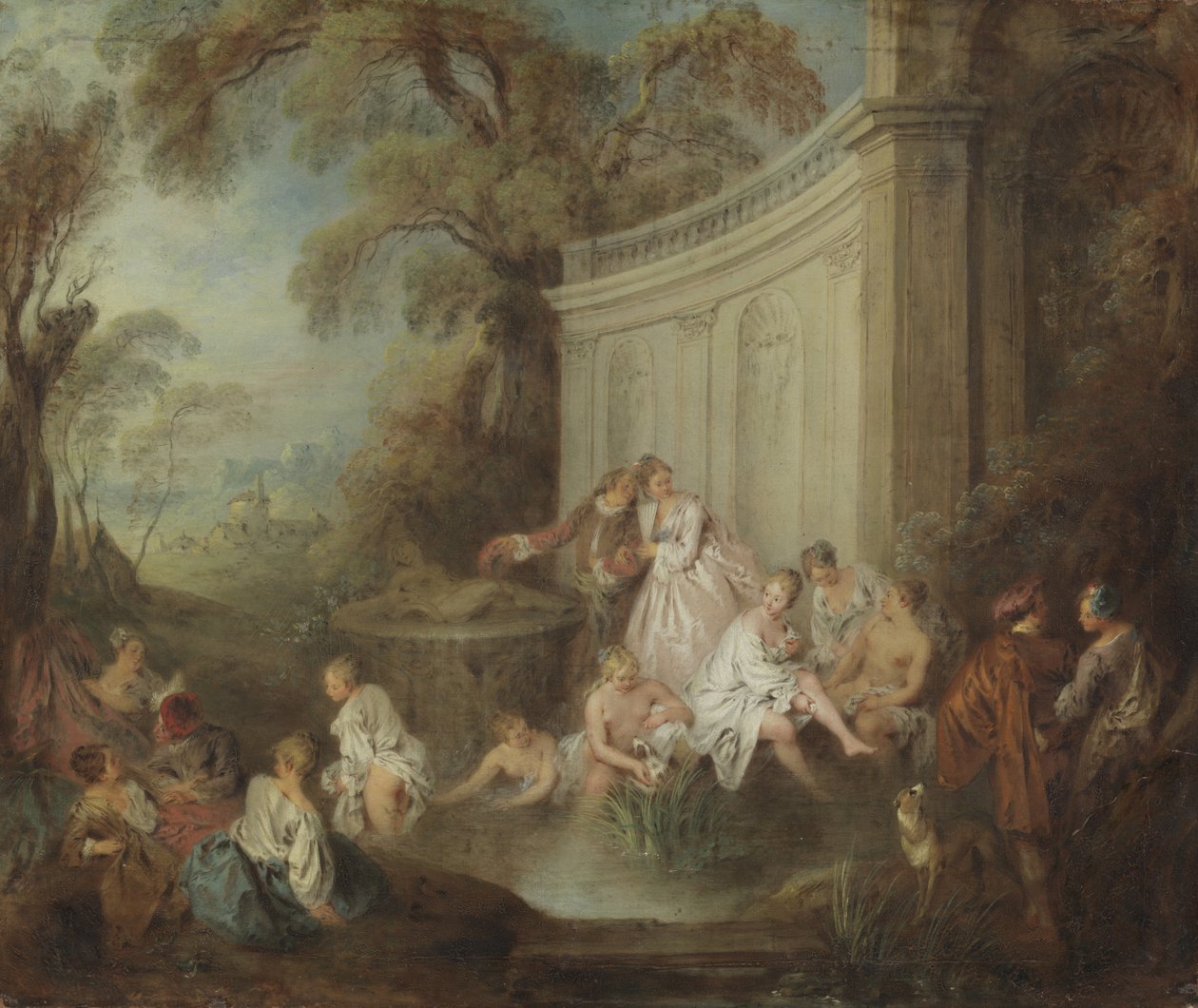 Badende i en park af Jean Baptiste Joseph Pater