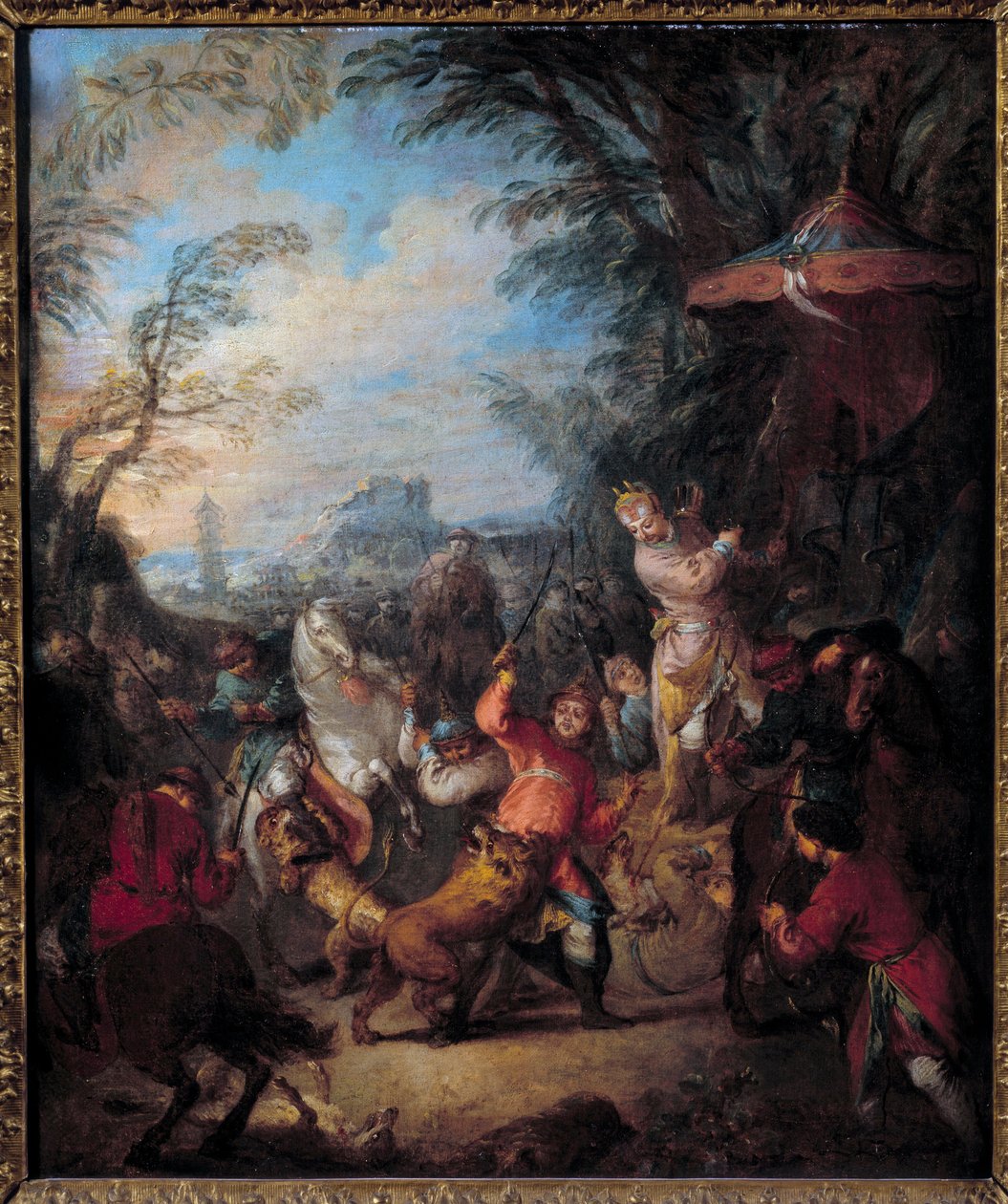 Chinese Hunting Painting by Jean Baptiste Paterdani af Jean Baptiste Joseph Pater