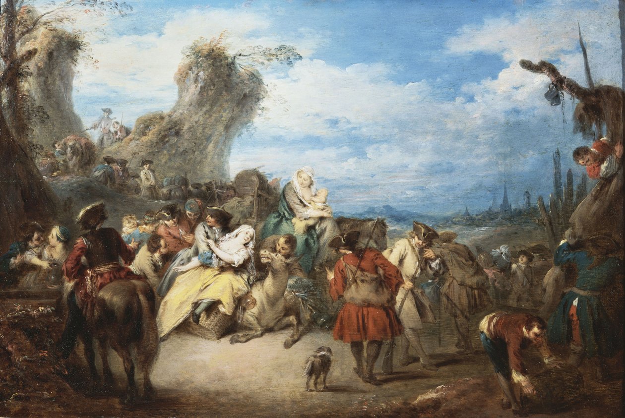 Troppernes march, kaldet krig af Jean Baptiste Joseph Pater