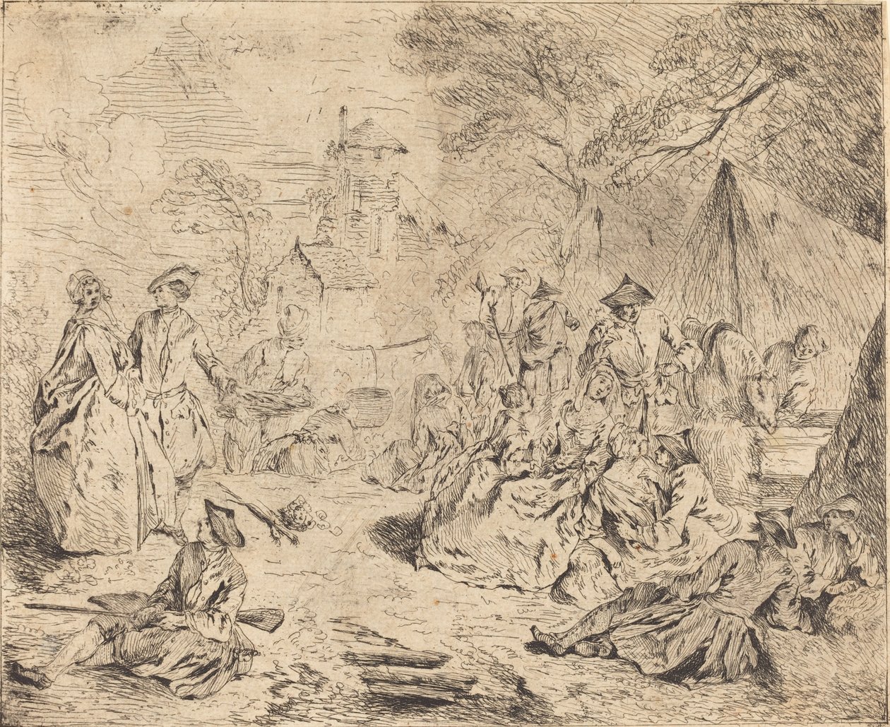 Tropper hviler af Jean Baptiste Joseph Pater