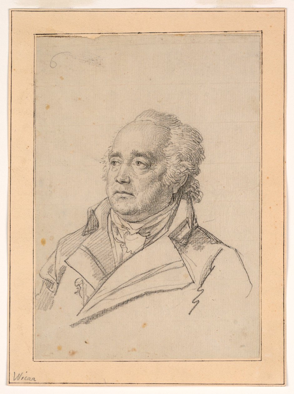 Portræt af en mand, Giuseppe Valadier af Jean Baptiste Joseph Wicar