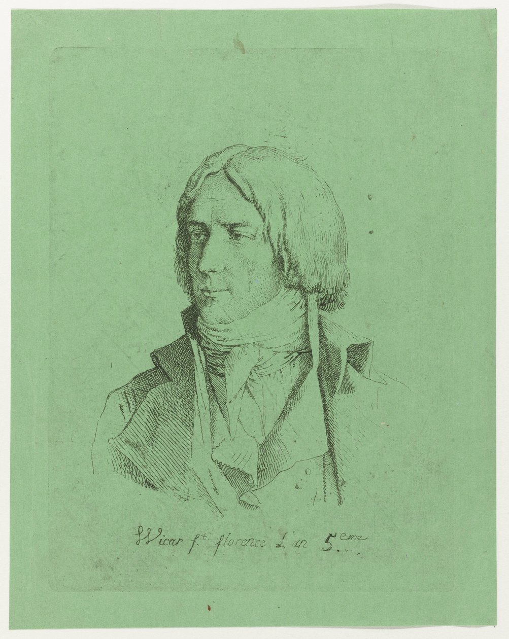 Portræt af en ukendt ung mand af Jean Baptiste Joseph Wicar