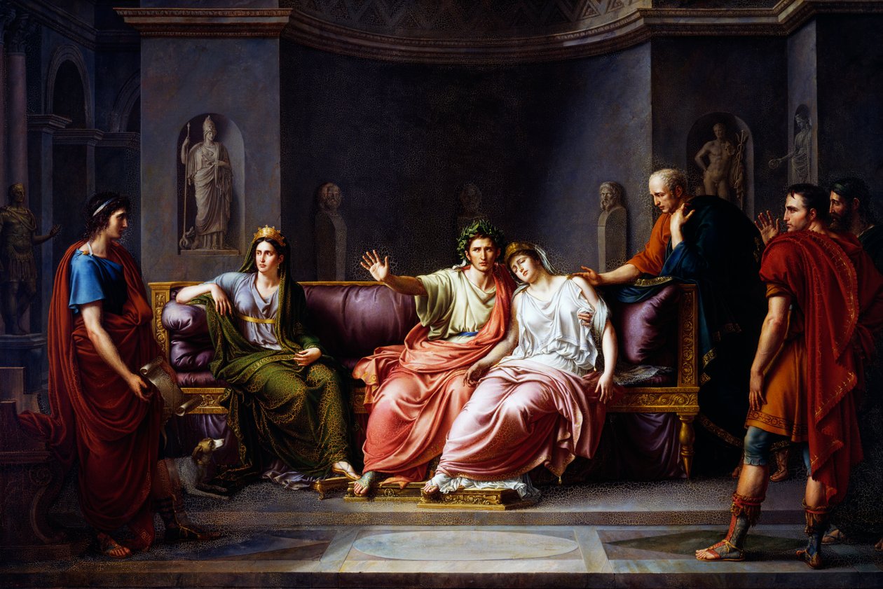 Virgil læser den sjette kanto af Æneid af Jean Baptiste Joseph Wicar