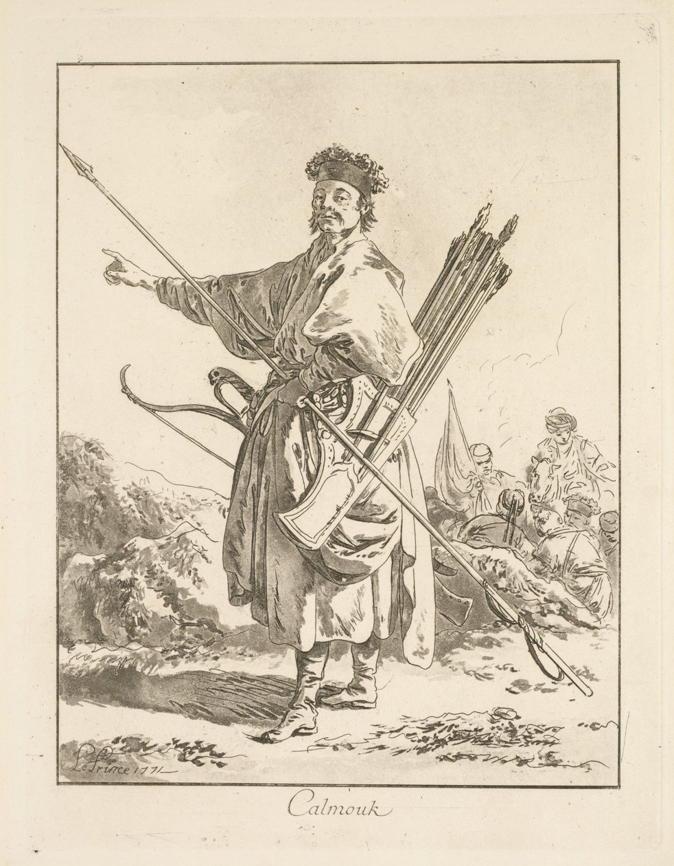 Calmouk af Jean Baptiste Le Prince
