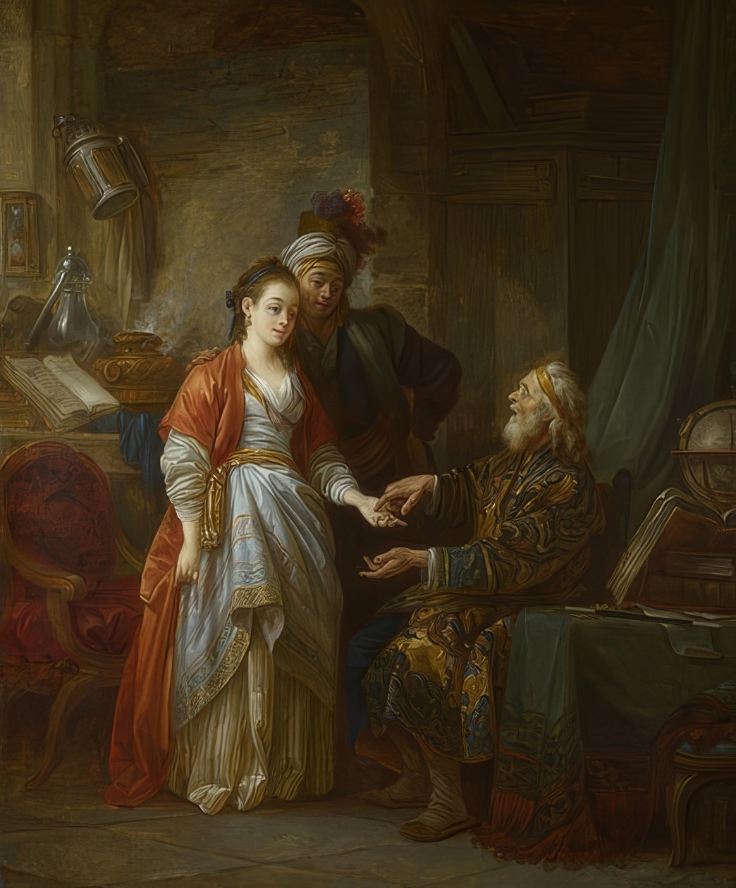 Necromanceren. Omkring 1775 af Jean Baptiste Le Prince