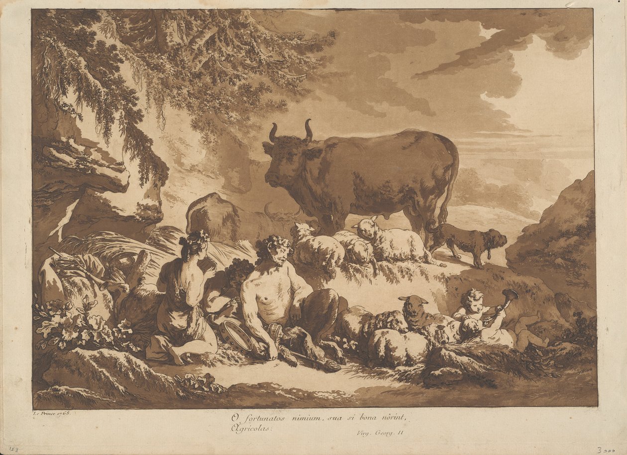 O Hvor ekstremt glade kunne landmændene være, hvis bare de ville tælle deres velsignelser af Jean Baptiste Le Prince