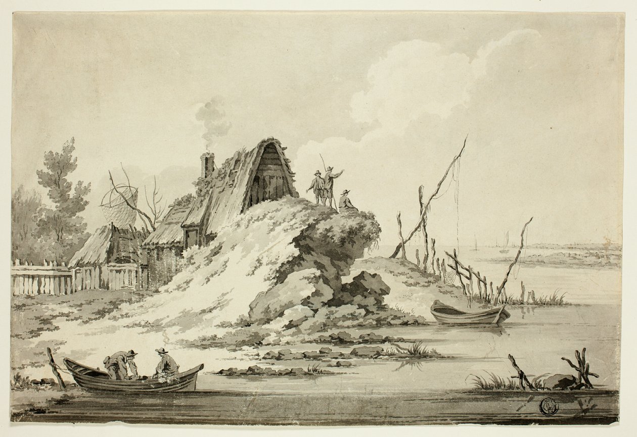Rustik kystscene af Jean-Baptiste Le Prince