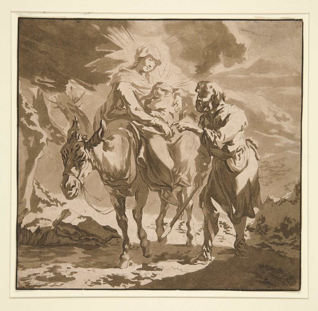 Flugten til Egypten af Jean Baptiste Le Prince