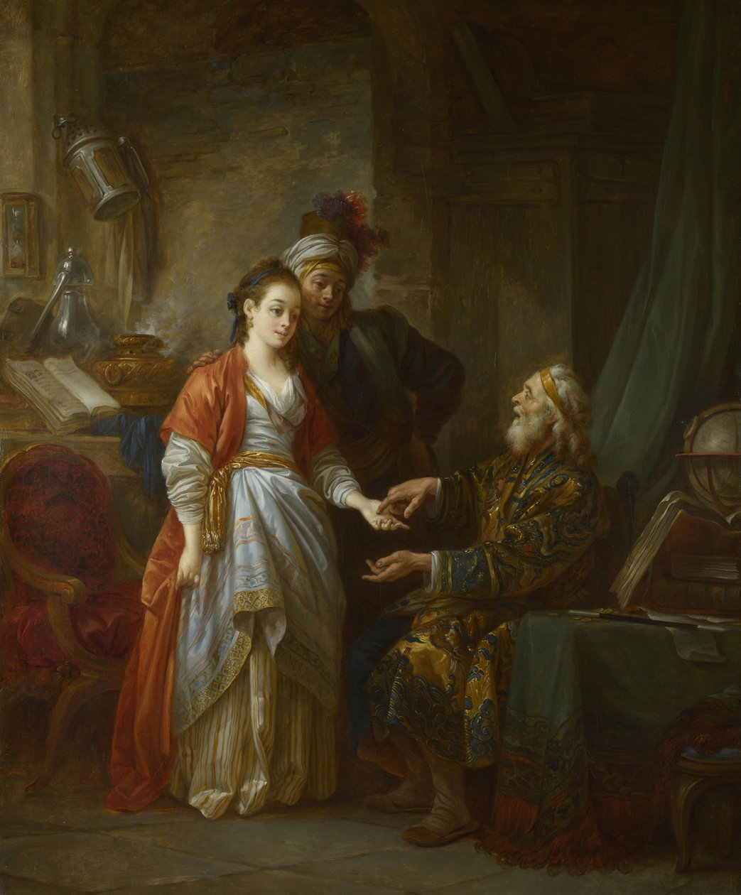 Necromancer, ca 1775 af Jean Baptiste Le Prince