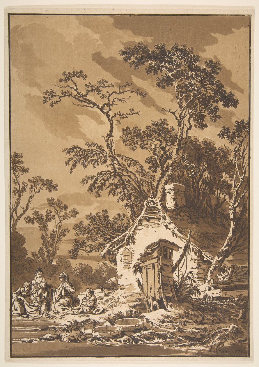 The Washerwomen The Washers, 1771. af Jean Baptiste Le Prince