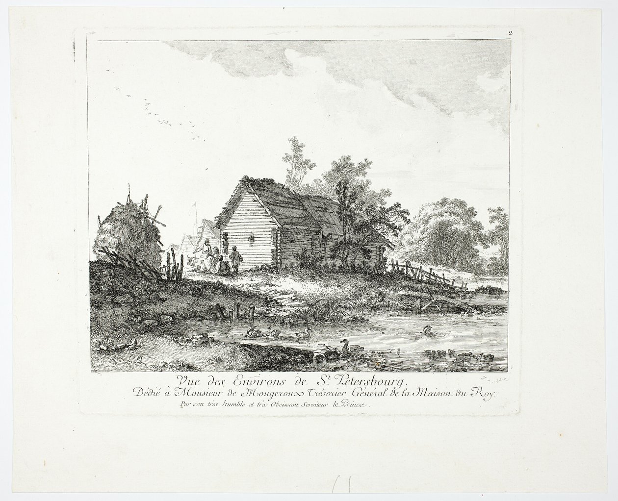 Udsigt nær Skt. Petersborg af Jean Baptiste Le Prince