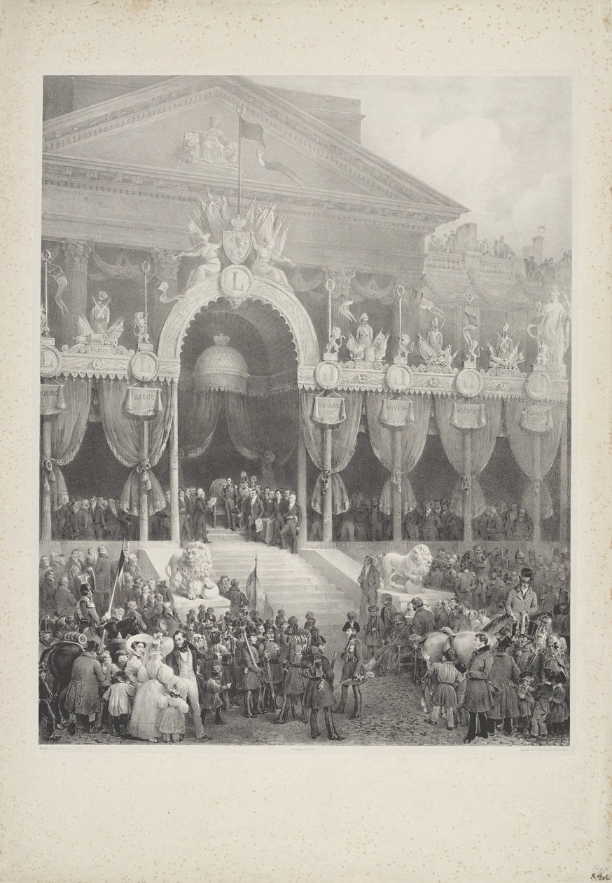 Investitur af Leopold I som konge af belgierne, 1831 af Jean Baptiste Madou