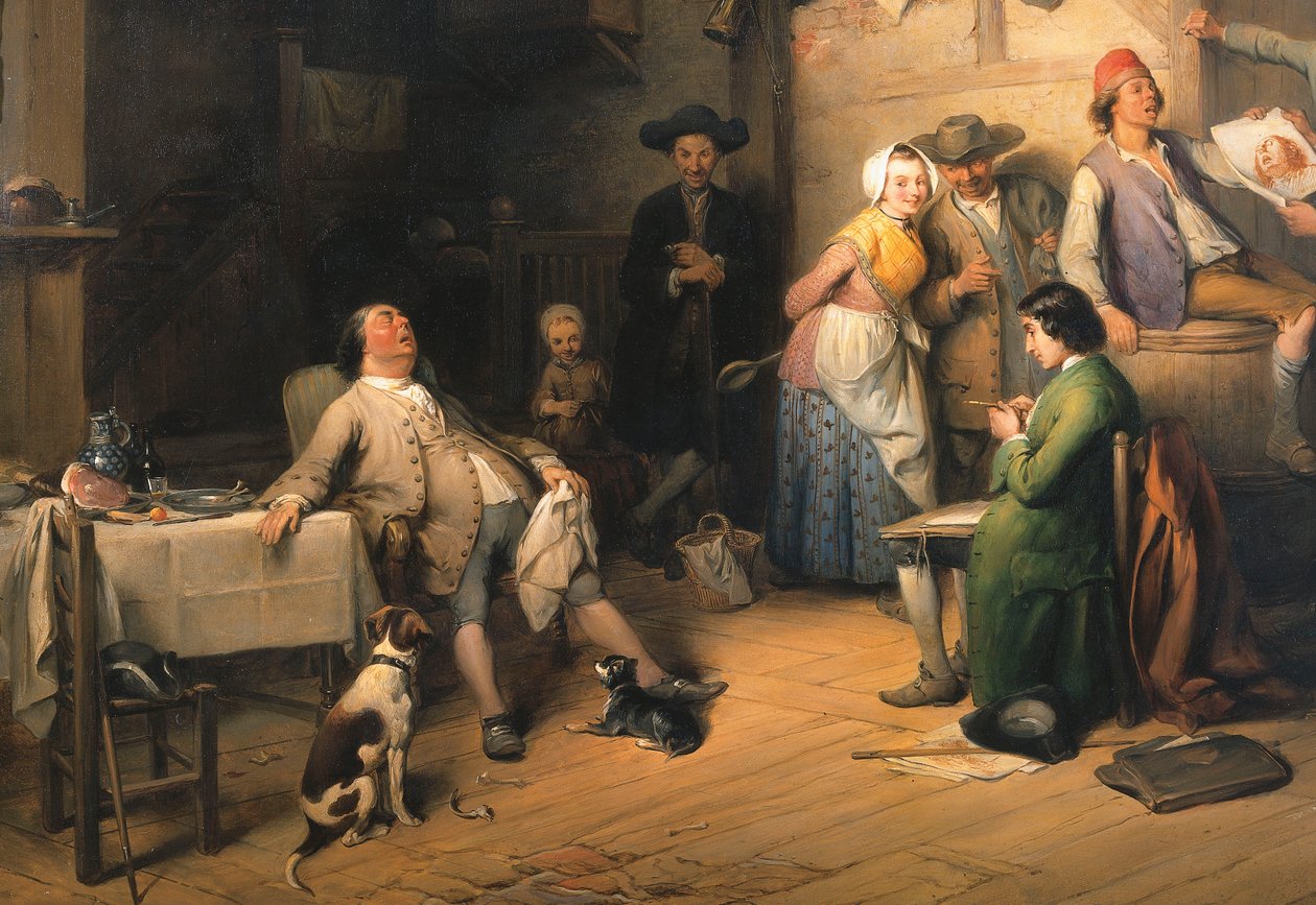 Taget i fuld siesta, 1842 af Jean Baptiste Madou