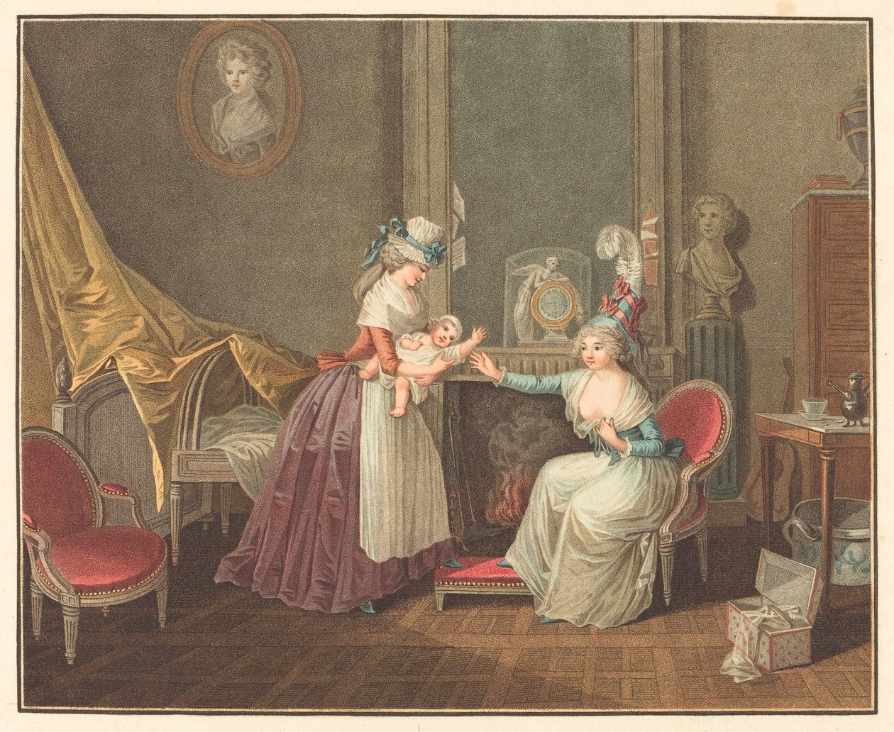 Fanfans frokost af Jean Baptiste Mallet after Henri Nicolas van Gorp