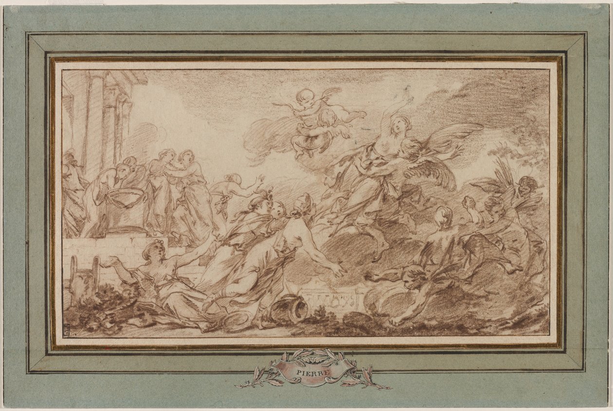 Boreas bortfører Oreithyia af Jean Baptiste Marie Pierre