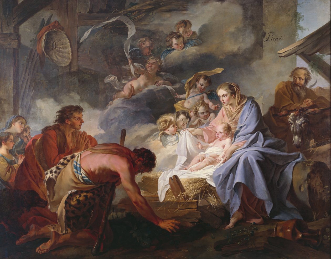Hyrdernes tilbedelse, 1745 af Jean Baptiste Marie Pierre