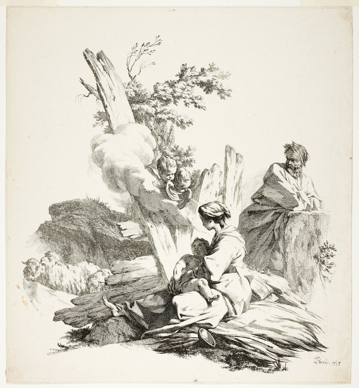 Flugten til Egypten af Jean Baptiste Marie Pierre