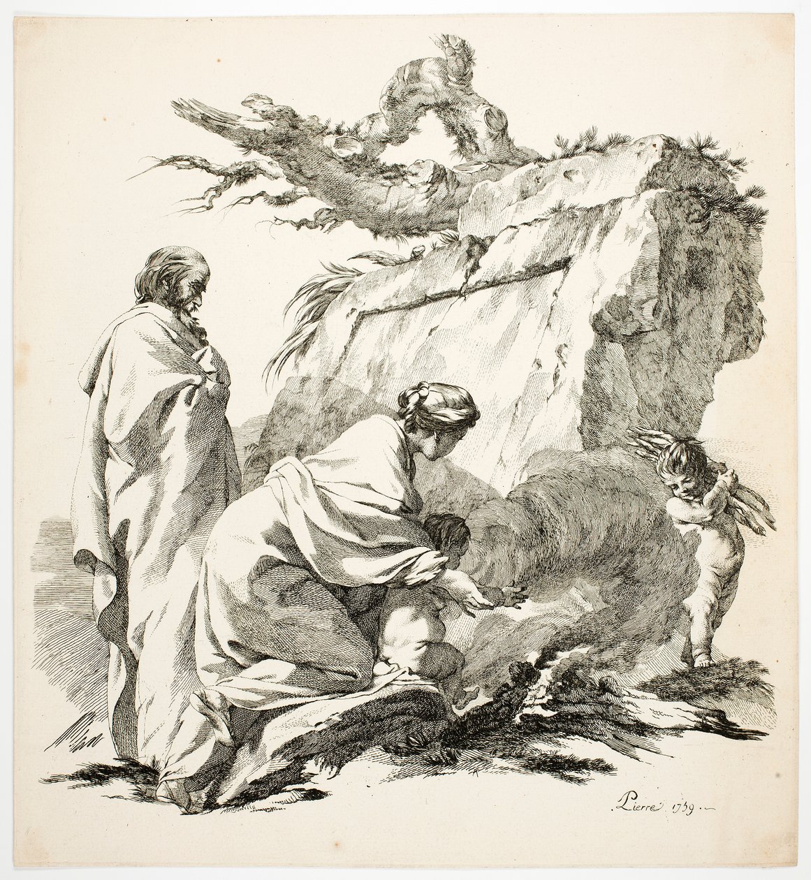 Flugten til Egypten af Jean Baptiste Marie Pierre