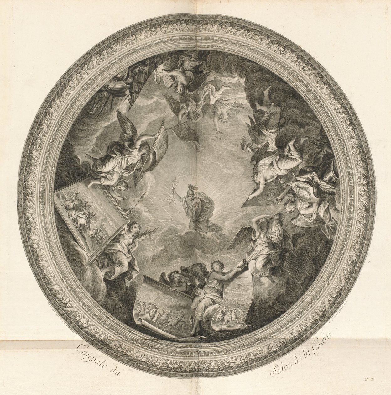 Kupolen af ​​Salon de la Guerre (Krigssalonens kupol) [pl. 35] af Jean Baptiste Masse