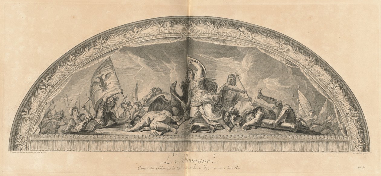 Tyskland, Center for Krigssalonen ved siden af ​​Kongens Kamre (Tyskland, Center for Krigssalonen ved siden af ​​Kongens Kamre) [pl. 37] af Jean Baptiste Masse