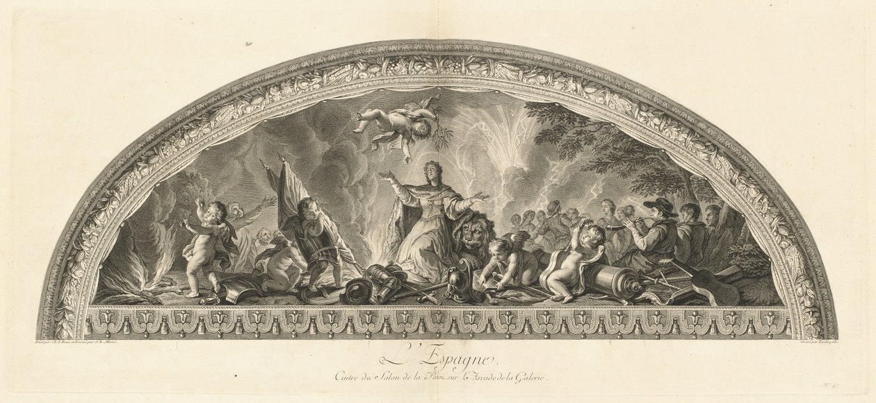 Spanien Ophænger af Salon of Peace på Arcade of the Gallery (Spanien, Center for Salon of Peace i galleriets Arcade) [pl. 47] af Jean Baptiste Masse