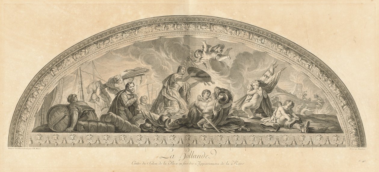 Holland, Center for Fredens Salon overfor Dronningens lejligheder [pl. 48] af Jean Baptiste Masse