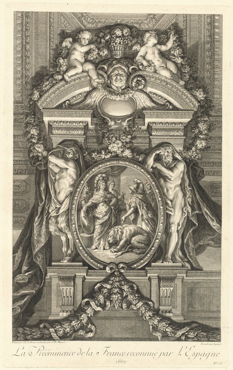 Frankrigs overvægt anerkendt af Spanien 1662 [pl. 17] af Jean Baptiste Masse