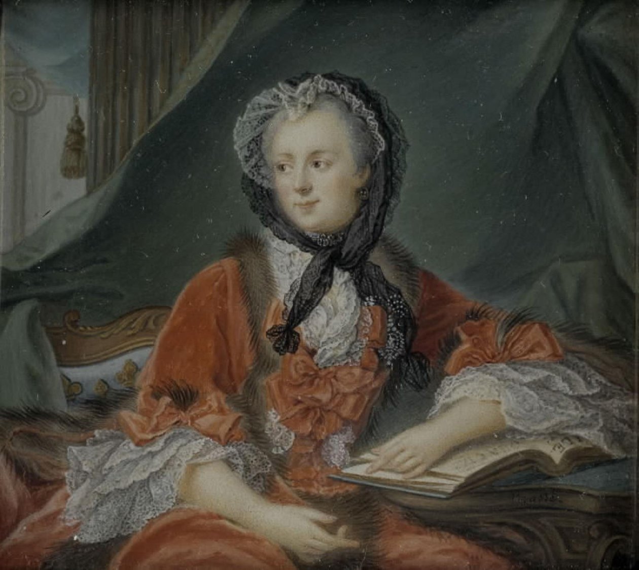 Portræt af Marie Leszczinska, dronning af Frankrig (1703-1768) af Jean Baptiste Masse
