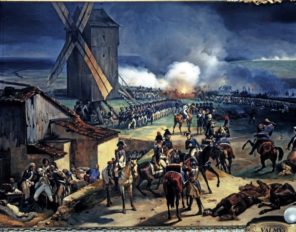 FRANSK REVOLUTION: Slaget ved Valmy, 20/9/1792.detail af Jean Baptiste Mauzaisse