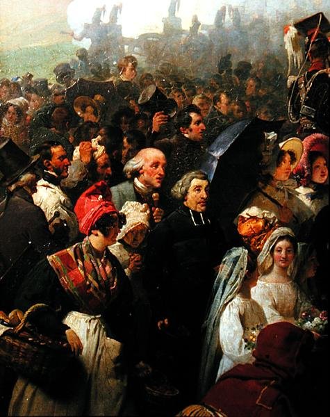 Kong Louis-Philippe (1773-1850) besøger den gamle slagmark i Valmy, 8. juni 1831 (olie på lærred) (detaljer) af Jean Baptiste Mauzaisse